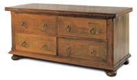 Flagstone Bedroom Furniture 4 Drawer Low Chest DW14